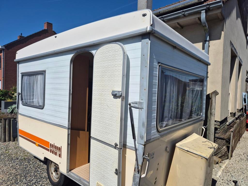 Esterel vouwcaravan (vintage) te koop met luifel en voortent, Caravans en Kamperen, Ophalen, Aanwezig