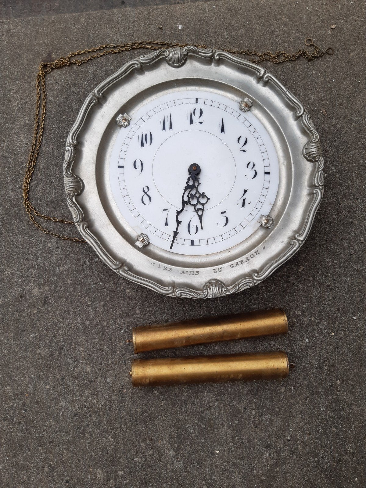 oude tinnen klok, Antiek en Kunst, Ophalen