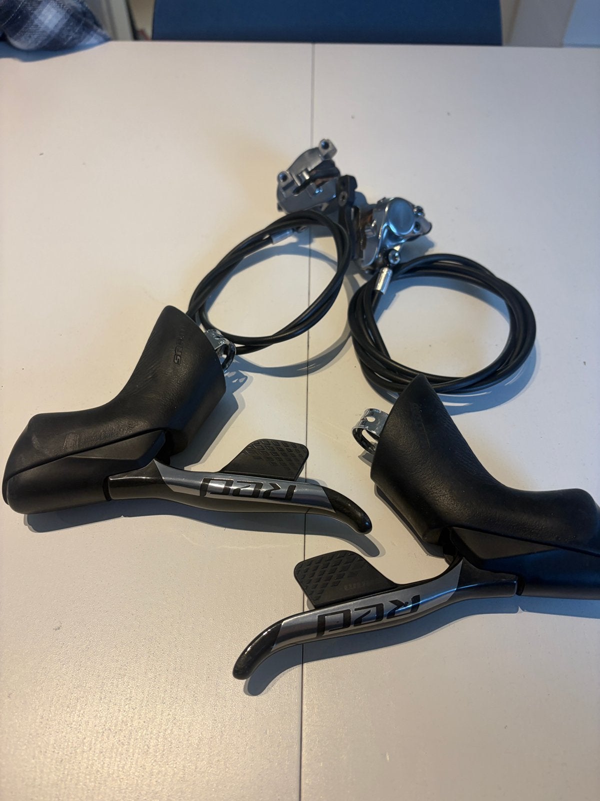 Sram red shifters en remklauwen, Enlèvement ou Envoi, Gravelbike, Comme neuf, Freins