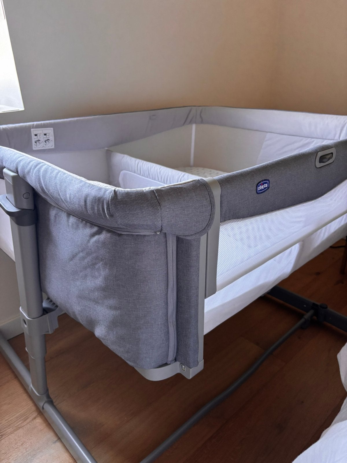 CHICCO NEXT2ME TWINS - Grijs - cosleeper tweeling, Ophalen, Zo goed als nieuw, Wieg