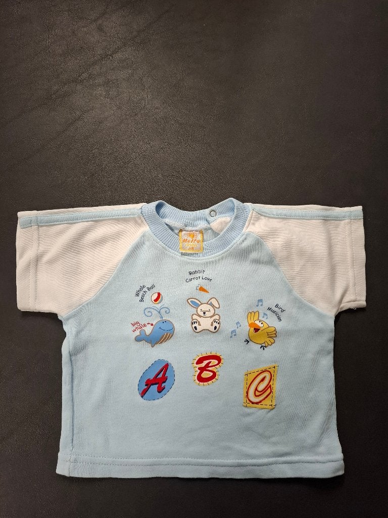 Baby T-shirt 6 - 9 maanden, Kinderen en Baby's, Babykleding | Maat 74, Gebruikt, Ophalen of Verzenden, Mefla, Jongetje