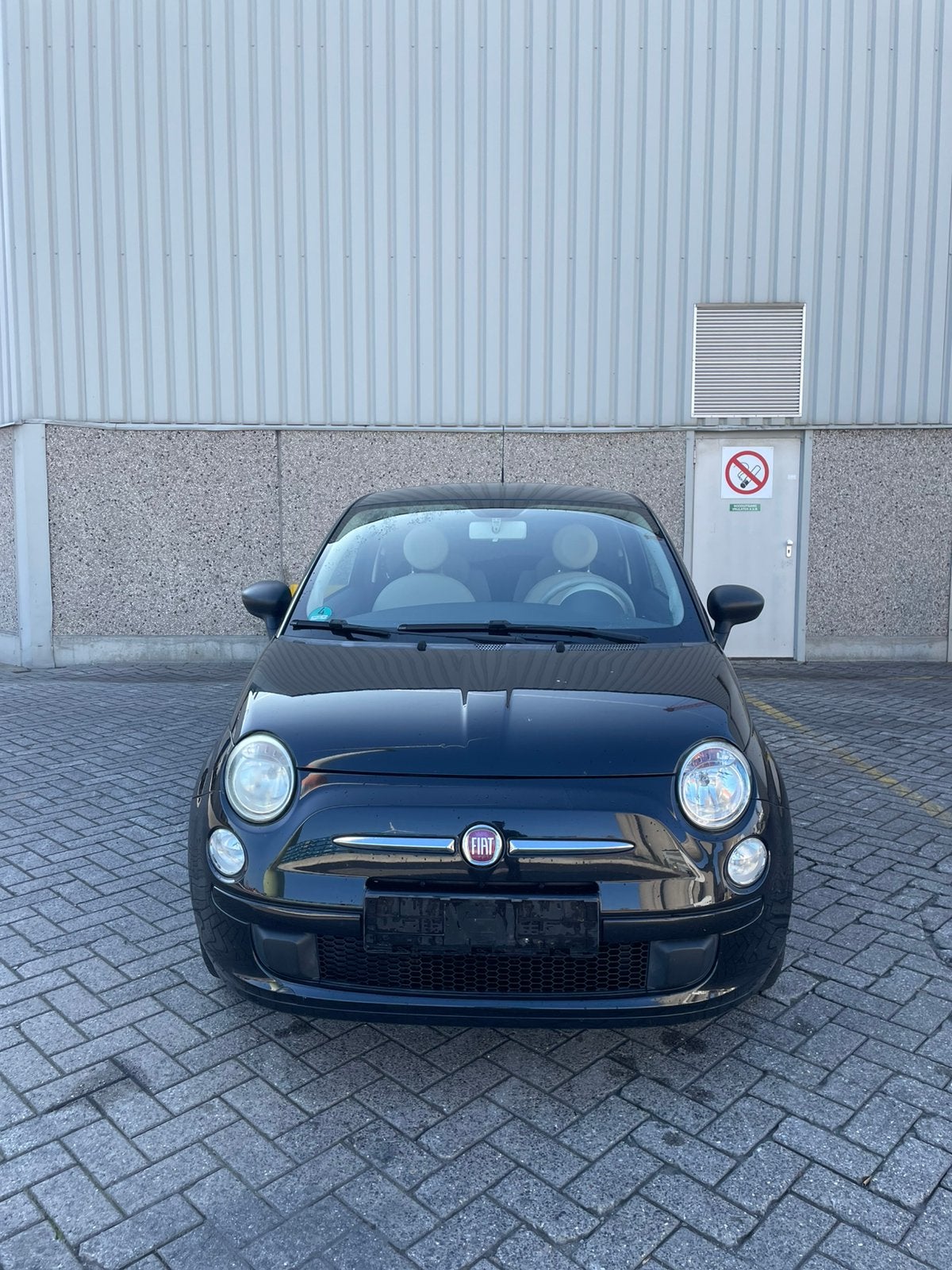 FIAT 500 1.2 BENZINE – EURO 5 – 09/2009, Auto's, Euro 5, Zwart, Bedrijf, Handgeschakeld