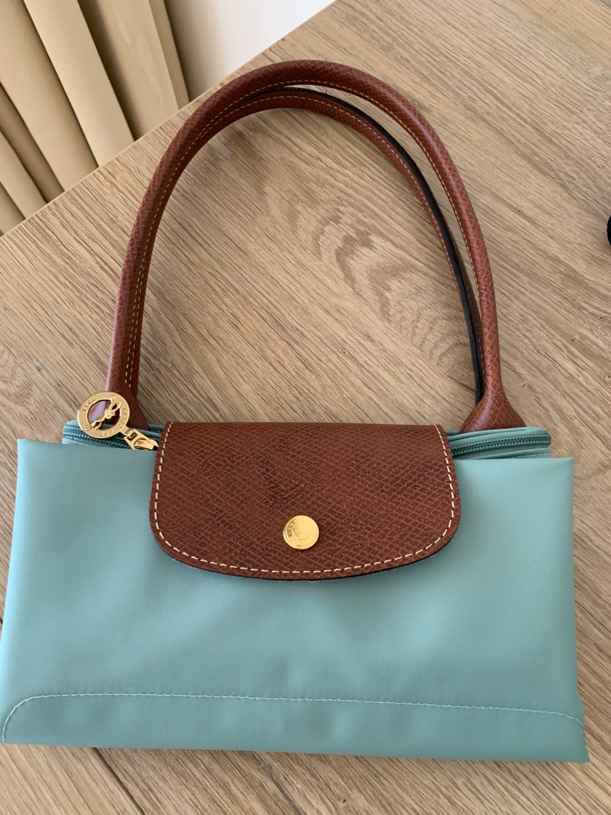 Sac à main Le Pliage Longchamp taille M céladon, Enlèvement, Neuf, Autres couleurs, Sac à main