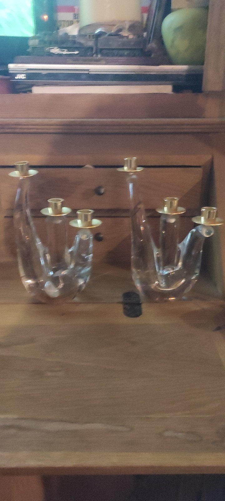 Schneider kristal candelabrums 2 * 3 goud, Ophalen