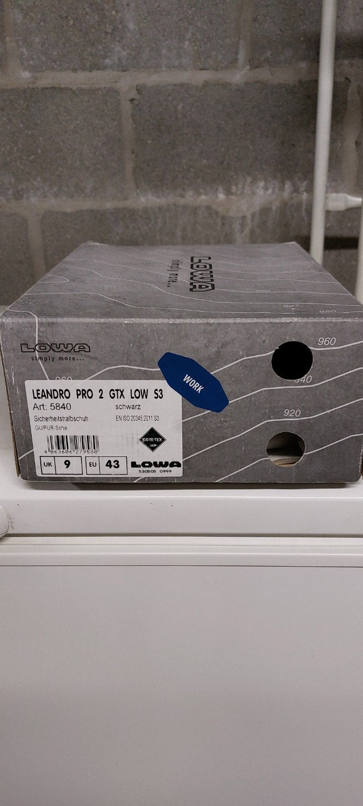 Werkschoenen Lowa LX PRO GTX Low S3 zwart maat 43, Ophalen