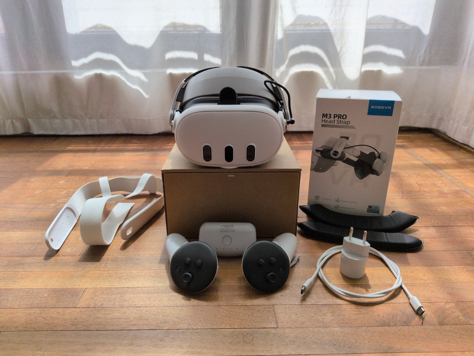 Quest 3 512GB & M3 Pro strap van BoboVR, Games en Spelcomputers, Virtual Reality, Ophalen of Verzenden, Zo goed als nieuw, VR-bril
