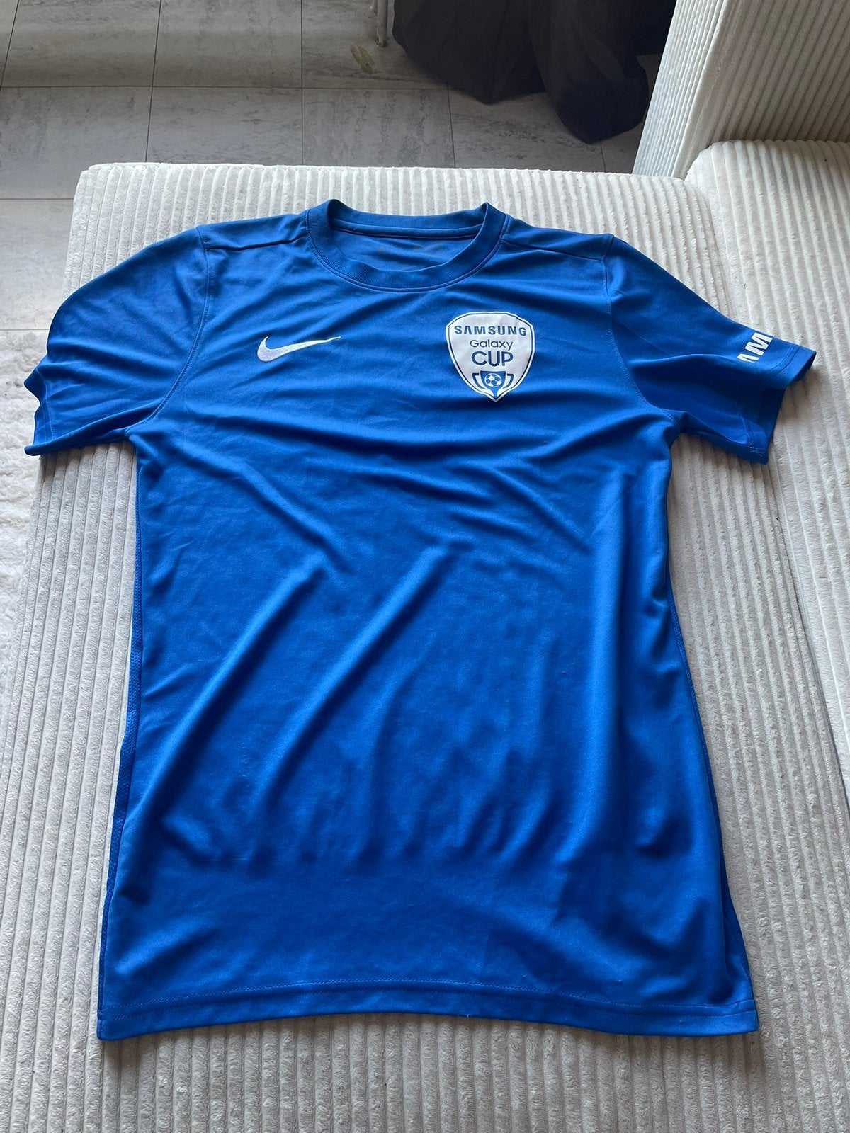 Nike T-shirt voor de Samsung Galaxy Cup, Blauw, Ophalen of Verzenden, Zo goed als nieuw, Voetbal