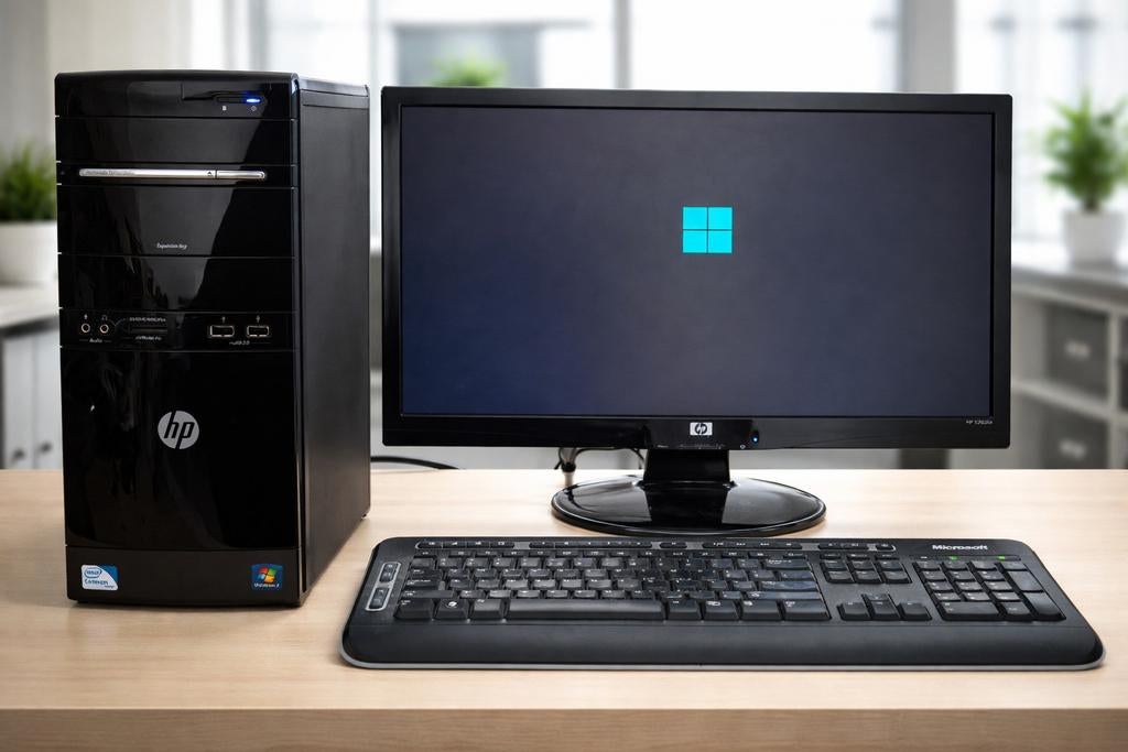HP Desktop PC – Werkt goed – Ideaal voor basisgebruik, Ophalen, Met monitor