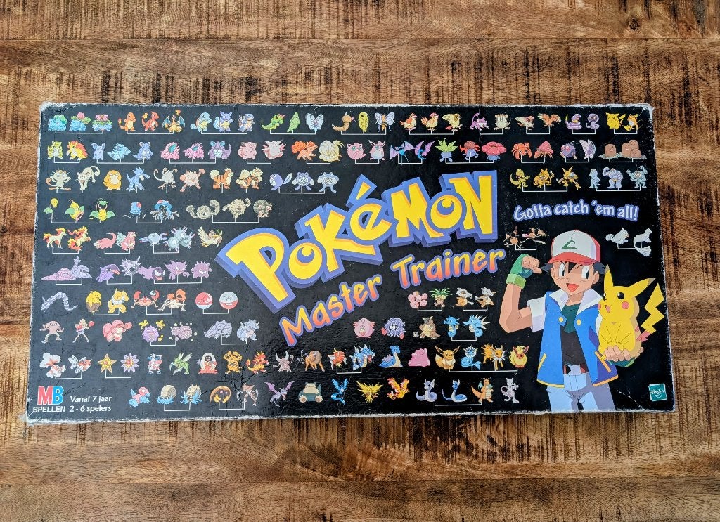 Vintage bordspel Pokemon, Hobby en Vrije tijd, Vijf spelers of meer, Ophalen, Gebruikt, MB spellen