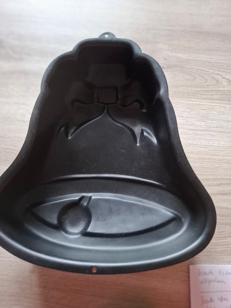 Zwarte bakvorm klok, Ophalen of Verzenden, Zo goed als nieuw, Taarten, Bakvorm