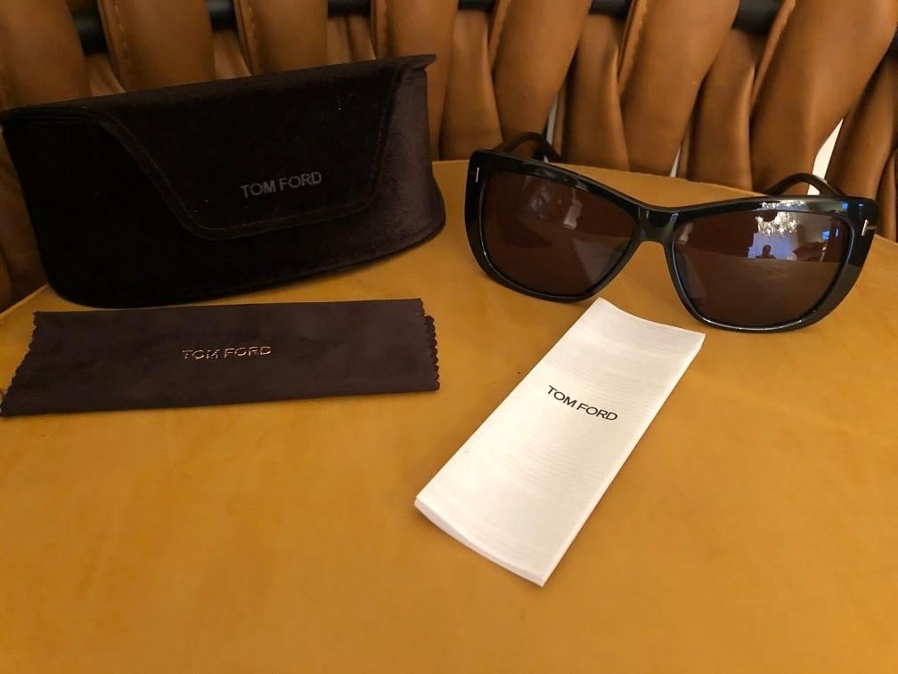 NIEUWE ORIGINELE TOM FORD ZONNEBRIL Lindsay TF434-F zwart, Overige merken, Zonnebril, Zwart, Nieuw