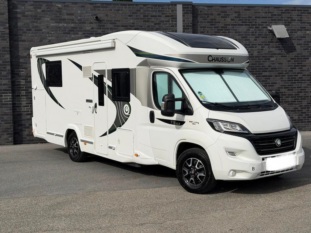 Luxe Camper Fiat Ducato Chausson 718 XLB Euro 6, Caravans en Kamperen, Mobilhomes, Afzuigkap, Ringverwarming, Fiat, Chausson
