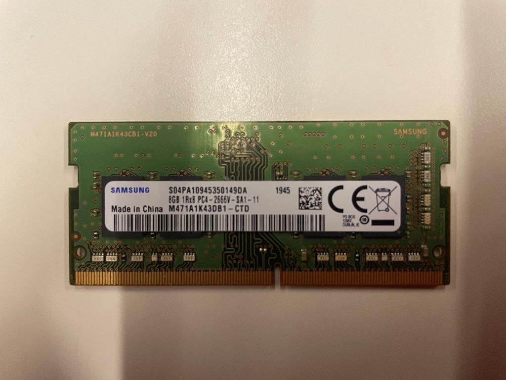 RAM geheugen - SAMSUNG 8GB - So-Dimm - DDR4, Computers en Software, Verzenden, DDR4, 8 GB, Refurbished