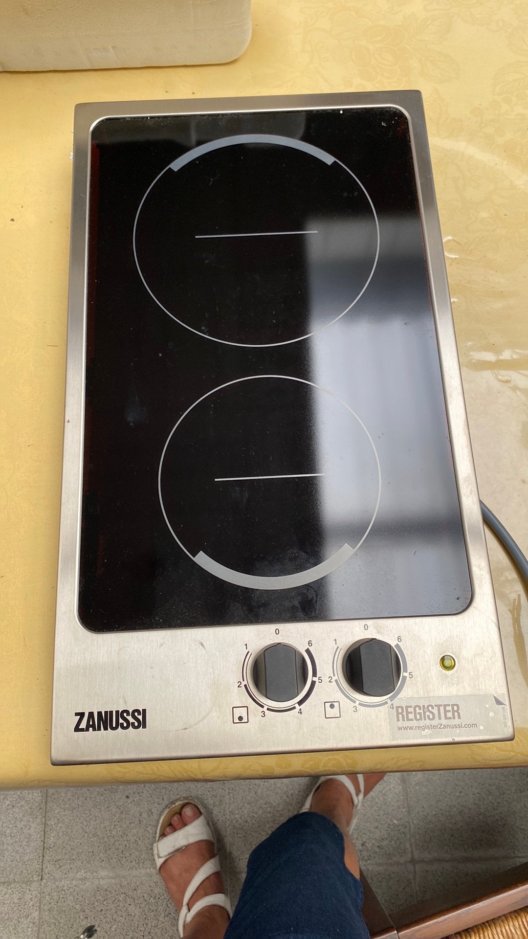 Kookplaat electrisch merk zanussi, Elektronische apparatuur, Kookplaten, Ophalen, Nieuw, 3 kookzones of minder, Inbouw