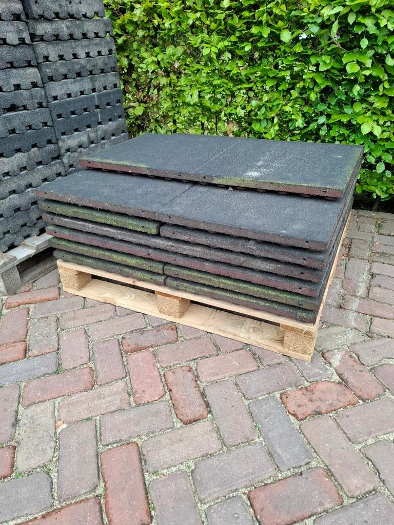 ✅️ Rubberen tegels 50x100x5 cm Speeltoestellen Stalmatten, Ophalen