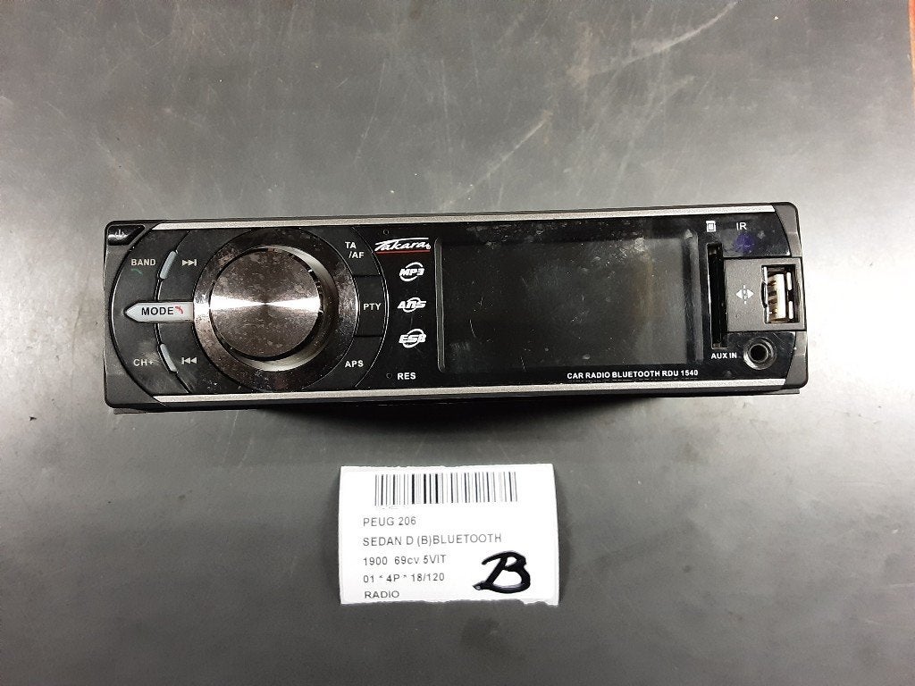 RADIO Peugeot 206 (2A / C/H/J/S) (01-1998/12-2012) (RDU1540), Mevr. I. Hauben, Utilisé, Rue de l'Espoir 34 34
4030  GRIVEGNÉE, BE