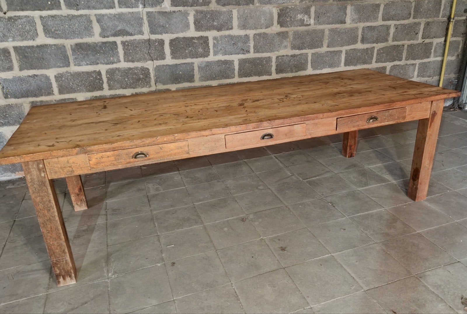 Franse antieke kloostertafel, Ophalen, Eikenhout