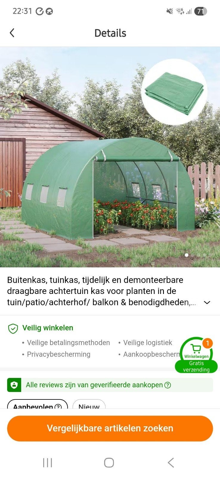 serre, Tuin en Terras, Kassen, Ophalen, Zo goed als nieuw, Aluminium, Kweekkas