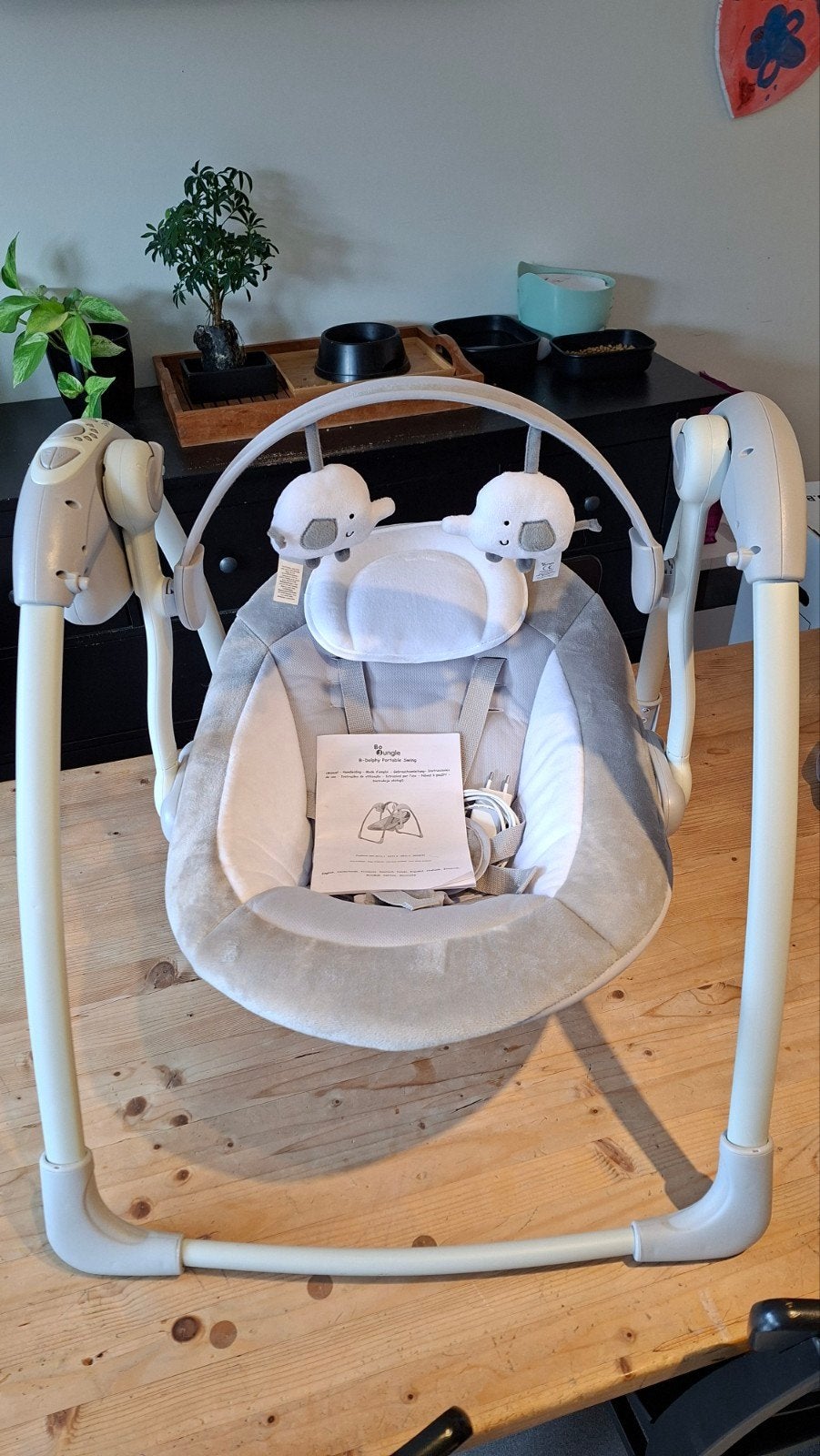 Bo Jungle Babyswing baby schommel / wiegje, Kinderen en Baby's, Wipstoeltjes, Ophalen, Verstelbaar