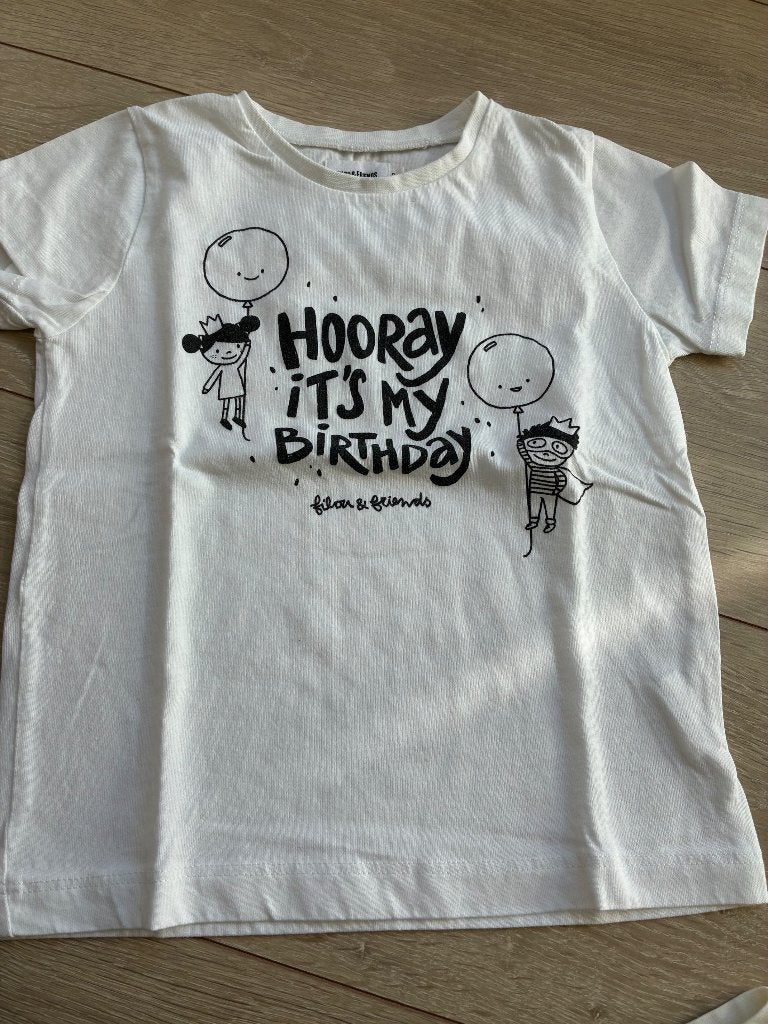 Verjaardagsshirt Filou & Friends 6 jaar, Kinderen en Baby's, Jongen of Meisje, Ophalen of Verzenden, Zo goed als nieuw, Shirt of Longsleeve
