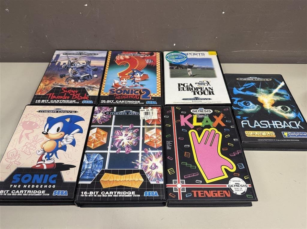 Sega Mega drive spellen 7 stuks - Klax - Flashback - Columns, Games en Spelcomputers, Games | Sega, Ophalen of Verzenden, Zo goed als nieuw