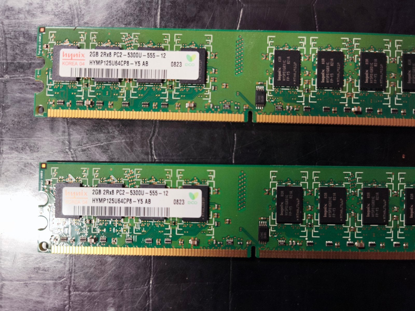 sk hynix geheugen latjes 2x2gb set., Informatique & Logiciels, Utilisé, Desktop, 4 GB, DDR2