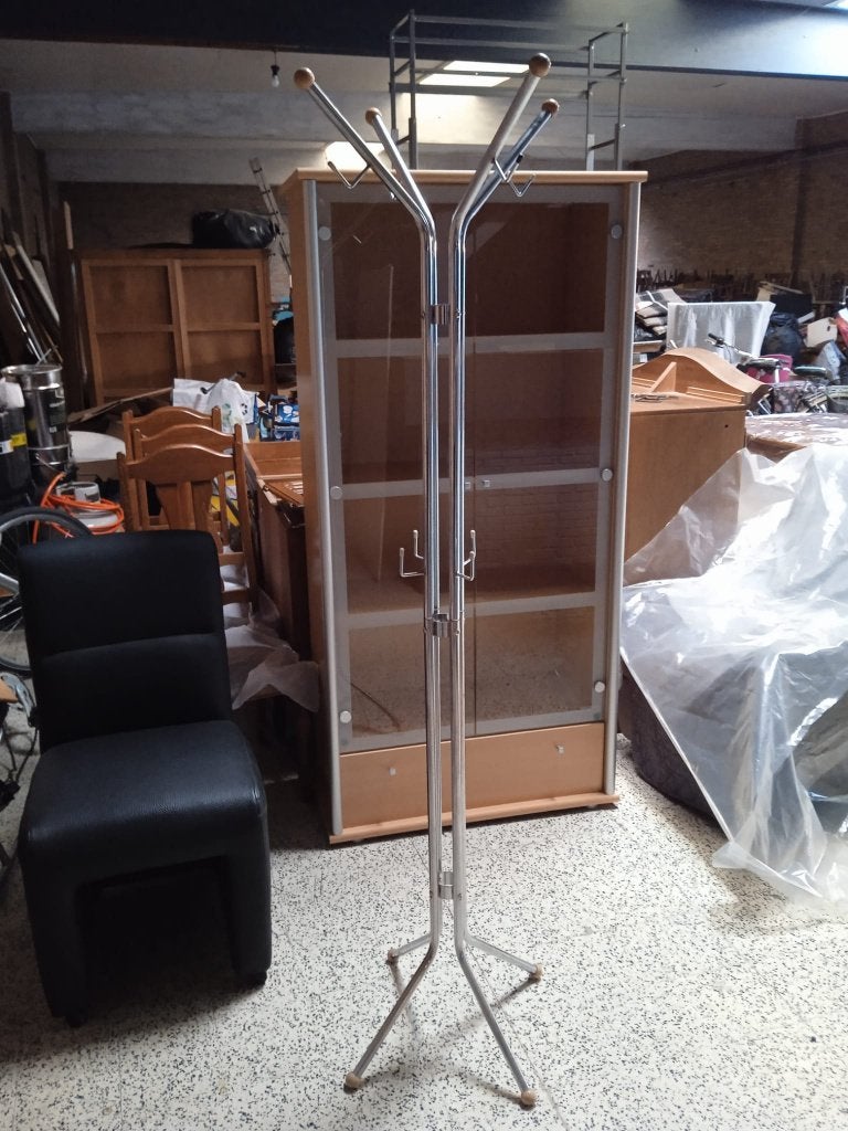 V-Part Kapstok - Staand - 58x175cm - Metaal - Grijs, Ophalen, Zo goed als nieuw, Metaal, Staande kapstok