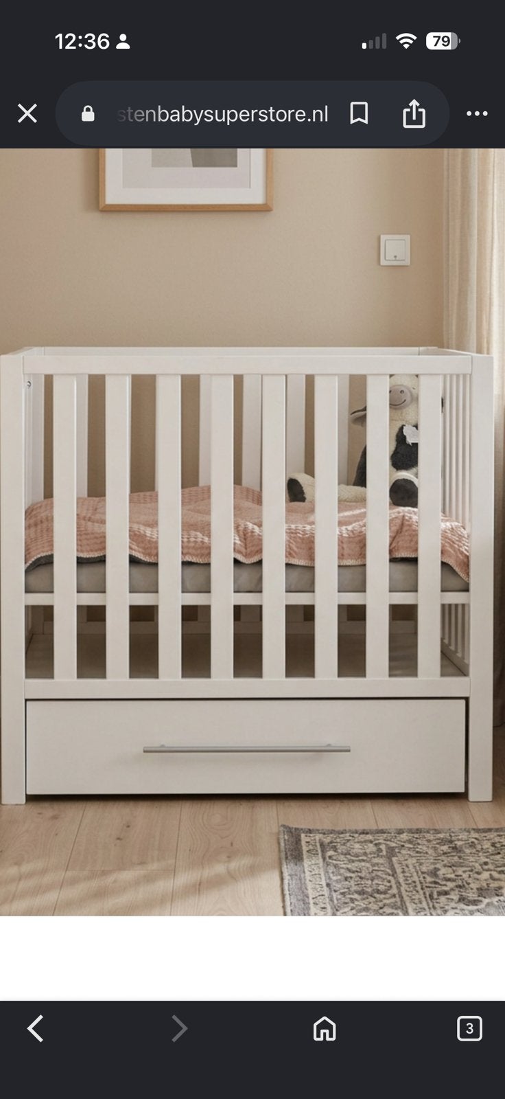 Bopita park met matras en bekleding, Kinderen en Baby's, Babyparken, Ophalen, Zo goed als nieuw