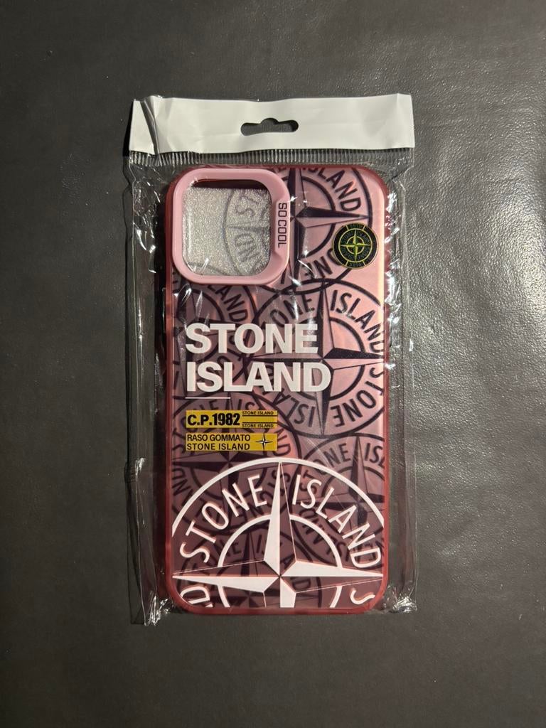 Coque Stone Island - iPhone 12 (Rose), Télécoms, Enlèvement ou Envoi, Rose, Comme neuf, IPhone 12