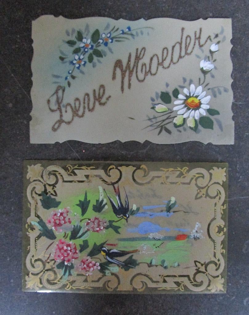 22 oude celluloid postkaarten, Ophalen of Verzenden, Voor 1920, Gelopen, Feest(dag)