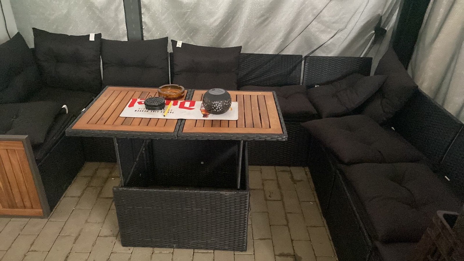 grote loungeset in goede staat, Tuin en Terras, Ophalen, Loungeset
