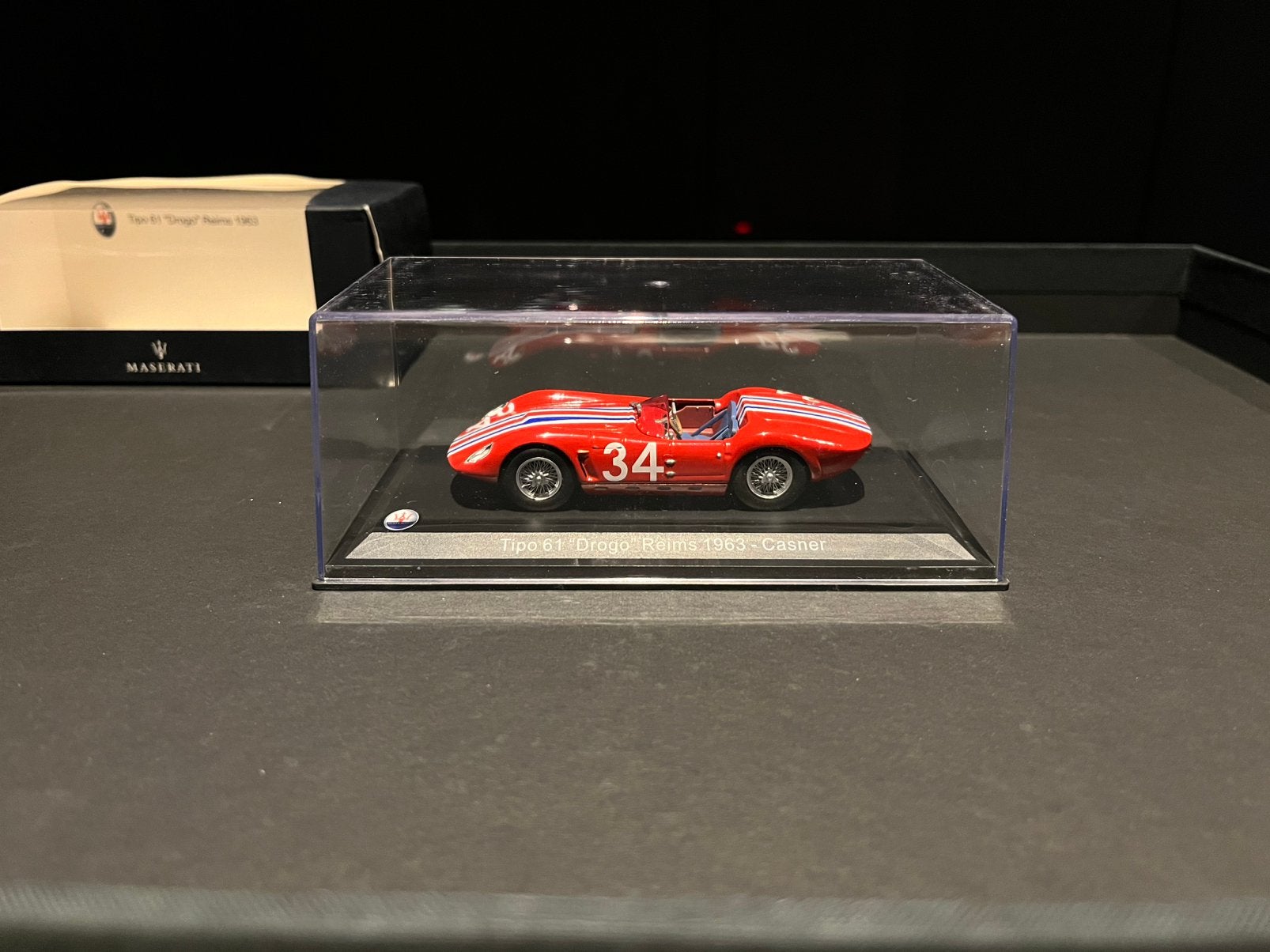 Maserati type 61 ‘drogo’ Reims 1963, Ophalen