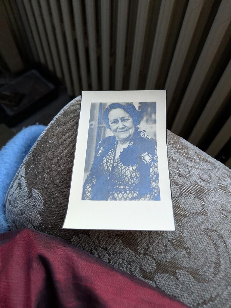 Bedanking overlijden madame huysmans, Verzamelen, Bidprentjes en Rouwkaarten, Ophalen of Verzenden, Bidprentje