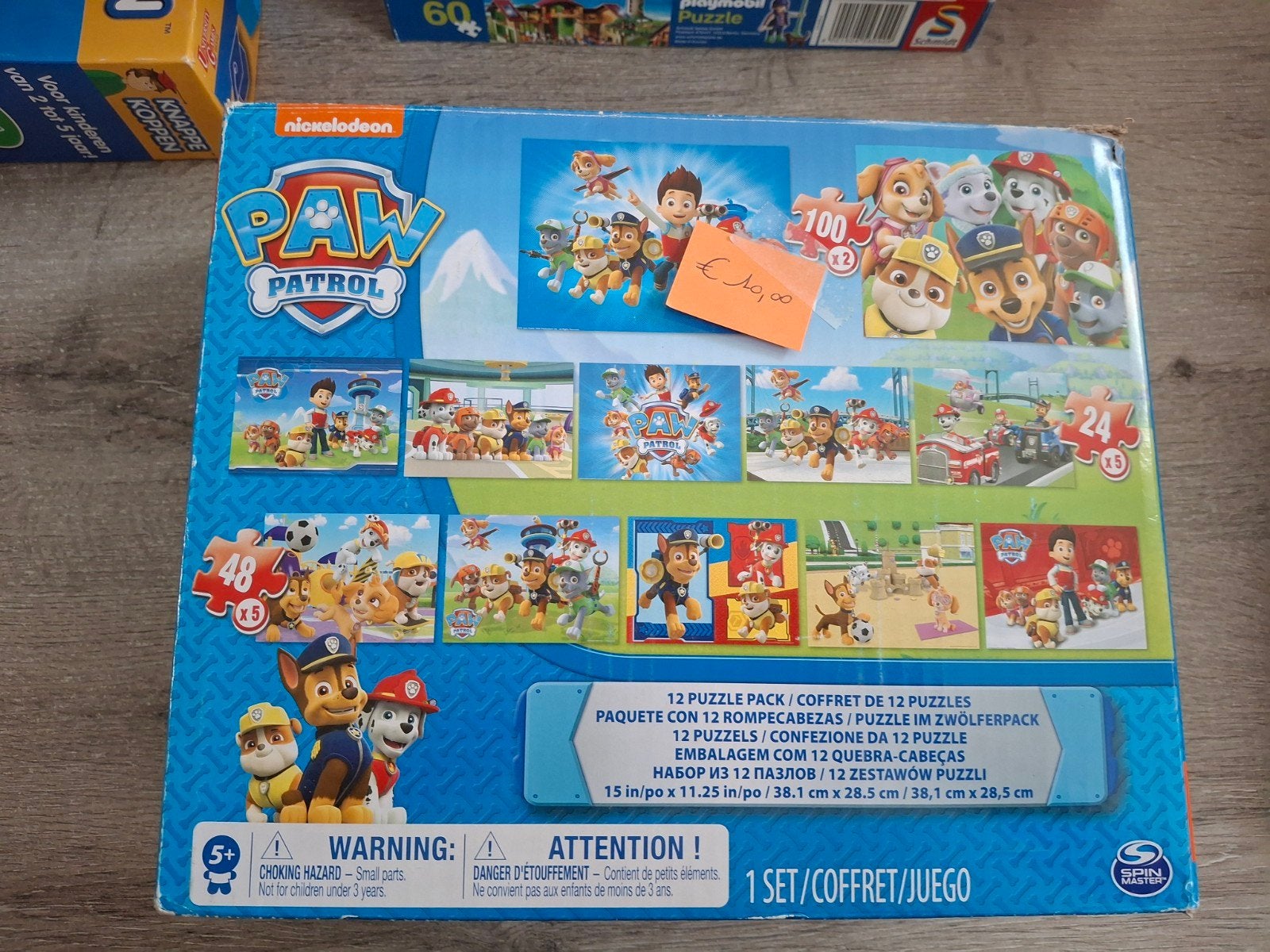 set puzzels Paw Patrol, Enlèvement