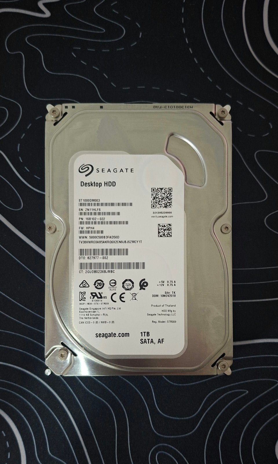 Seagate Desktop HDD 1TB, Informatique & Logiciels, Disques durs, Enlèvement, Desktop, HDD