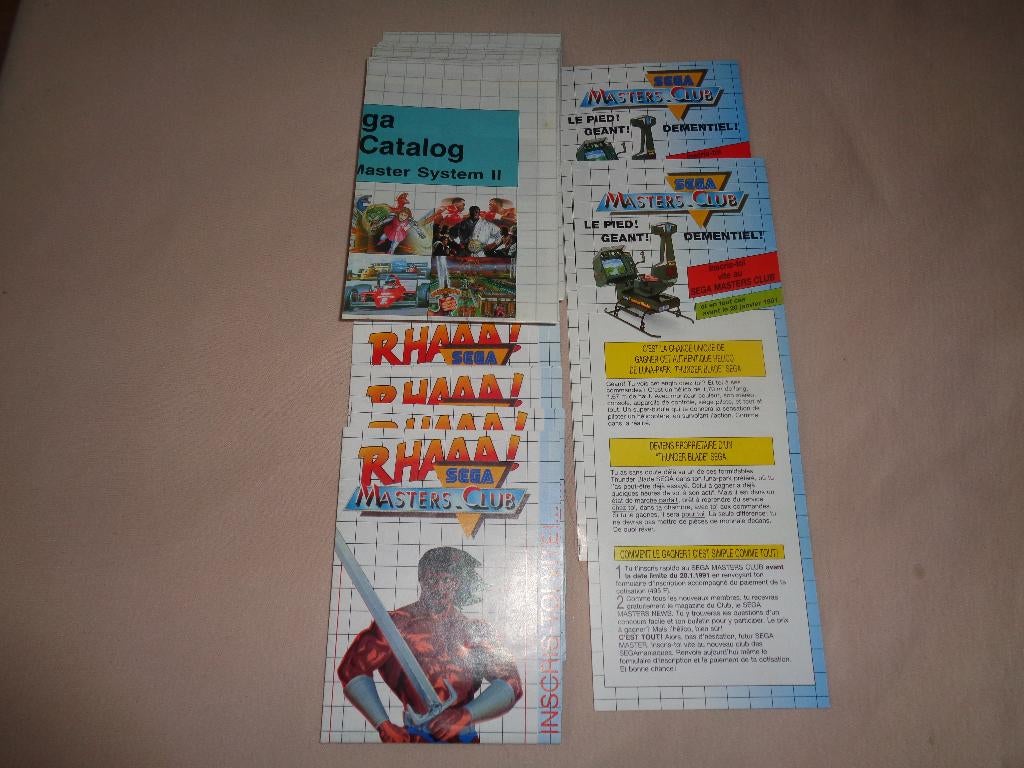 sega master system lot de catalogue et master club, Enlèvement, Master System