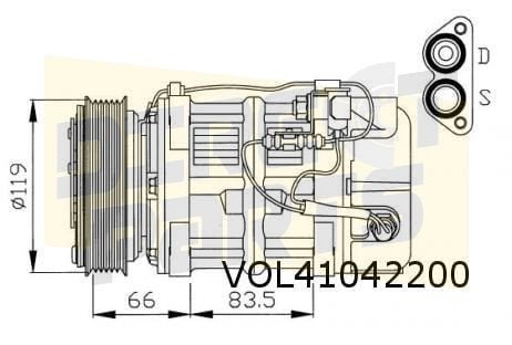 Volvo 940 (94-) / S/V90 (3.0) compressor AC (Zexel) OES! 944, Neuf, -, Volvo, -