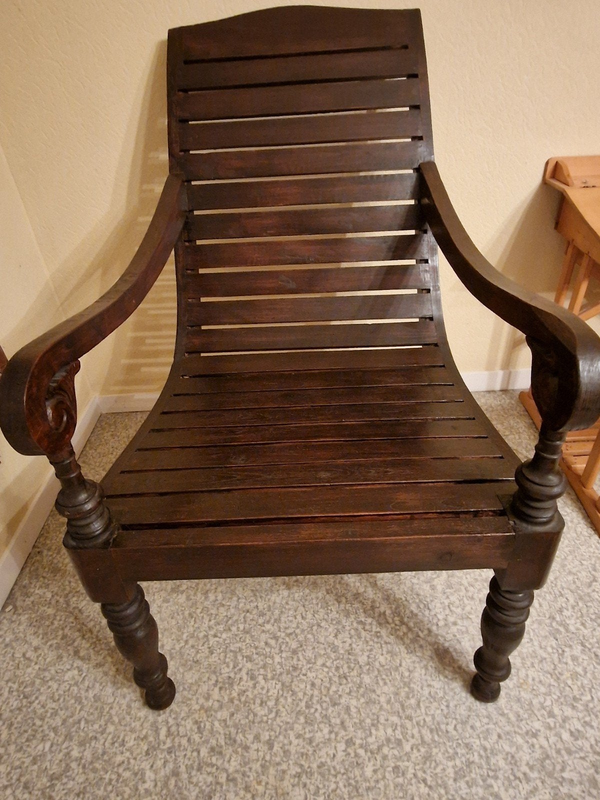hardhouten fauteuil, plantage stoel, Antiquités & Art, Enlèvement