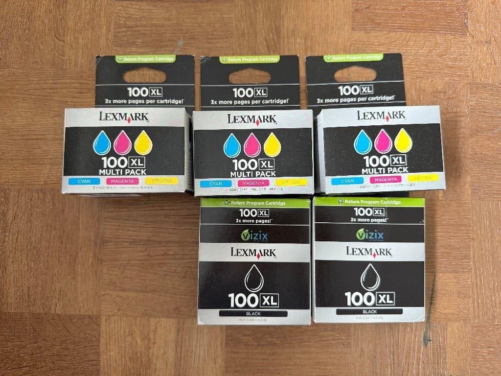 5-Packs Inkt Cartridge 100XL Lexmark, Envoi, Neuf, Cartridge, Lexmark