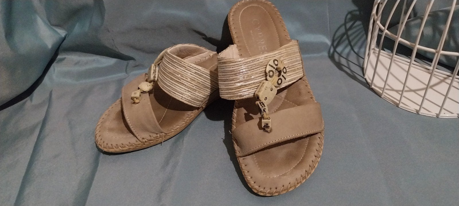pantouffles  en cuir pointure 36 Cyprès, Beige, Enlèvement, Porté, Sabots