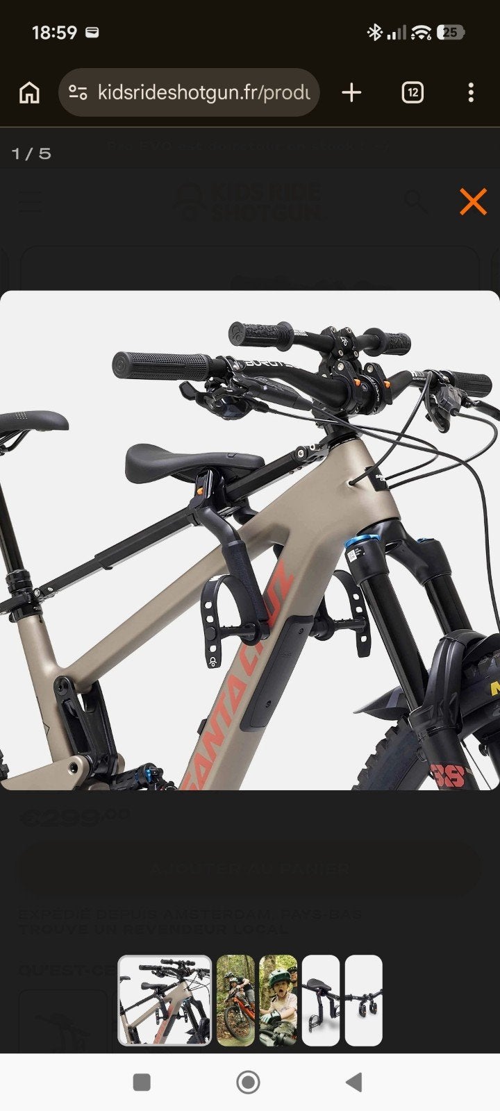 Selle enfant shotgun pro, Vélos & Vélomoteurs, Enlèvement
