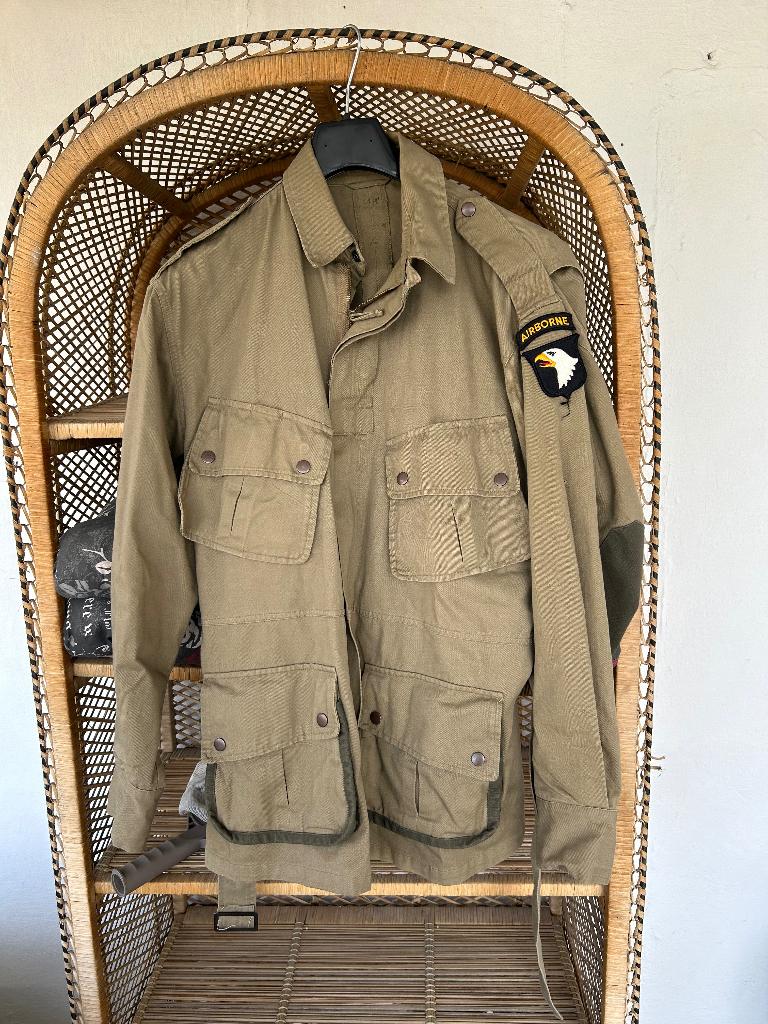 Veste et pantalon Airborn 101ème, Collections, Objets militaires | Seconde Guerre mondiale, Enlèvement ou Envoi, Armée de terre