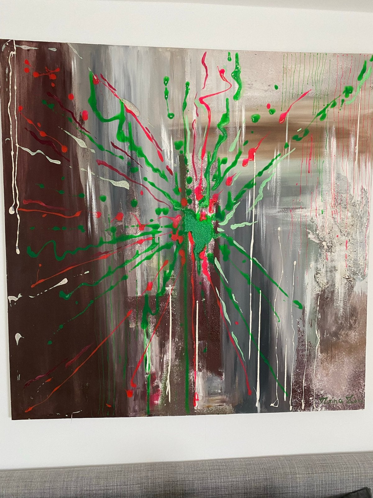 Groot Handgeschilderd Abstract Schilderij - Uniek Kunstwerk, Ophalen