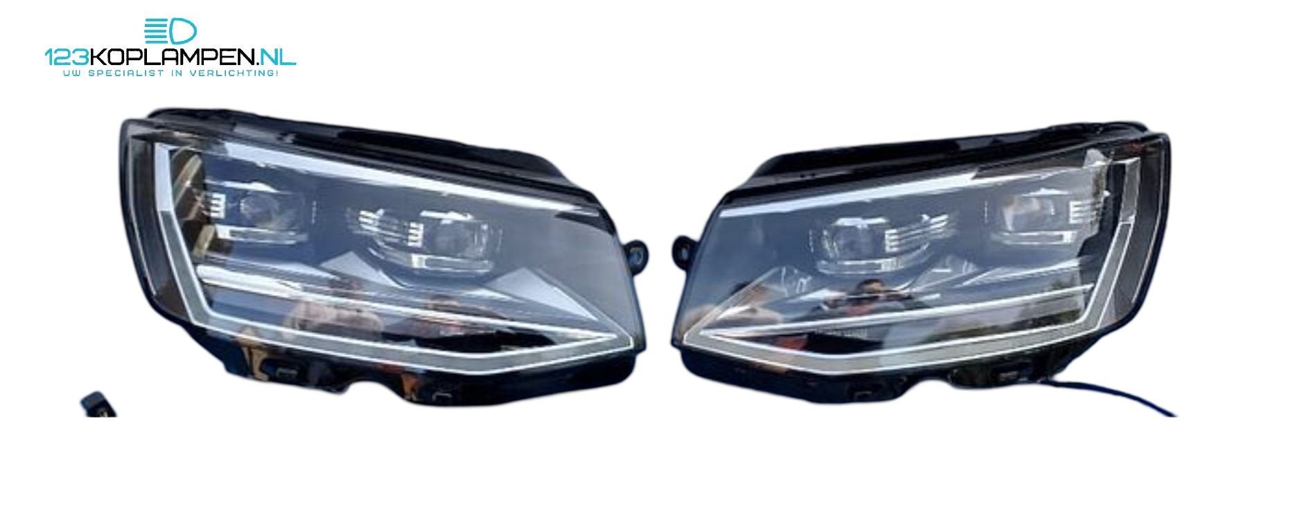 VW Volkswagen T6 7E1 Full Led koplamp + adapter / omvormkabe, Volkswagen, -, Utilisé, -