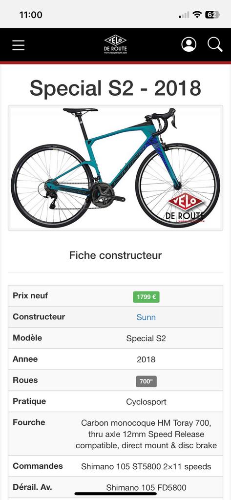SUNN SPECIAL S2 carbone 2018 tres peu utilisé, Enlèvement, Comme neuf