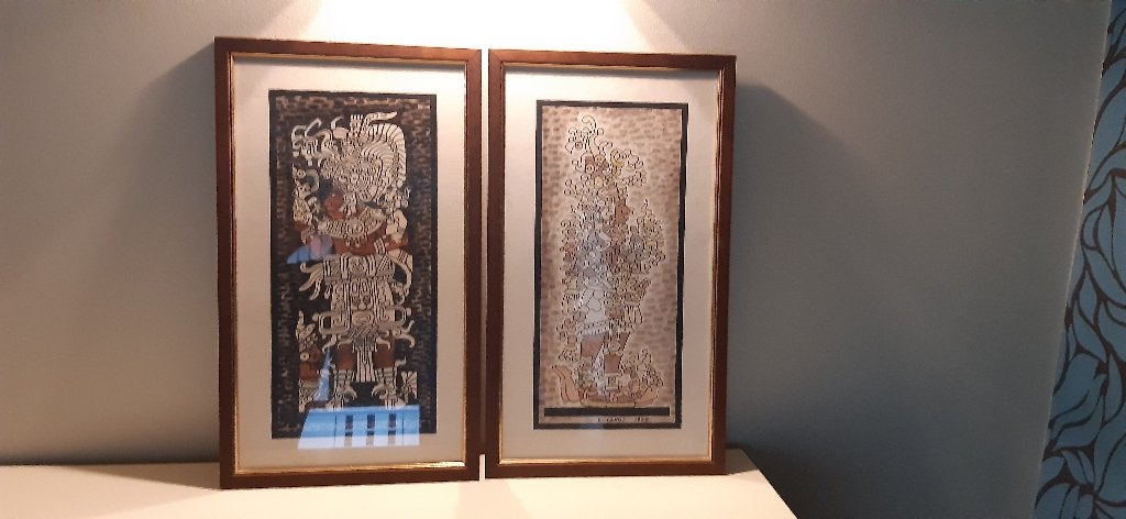 set van 2 kaders, Huis en Inrichting, Woonaccessoires | Lijsten, Ophalen, Gebruikt, Met afbeelding