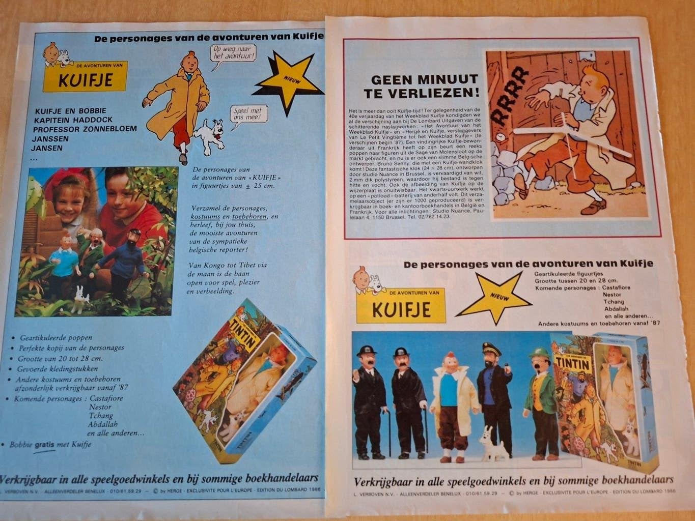 Reclame   Kuifje poppen, Verzamelen, Ophalen of Verzenden, Kuifje
