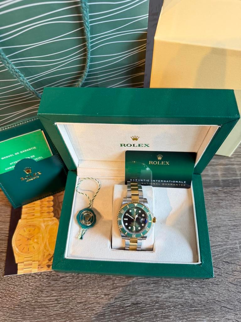 Rolex Submariner Date bicolore vert/or, Enlèvement ou Envoi, Neuf