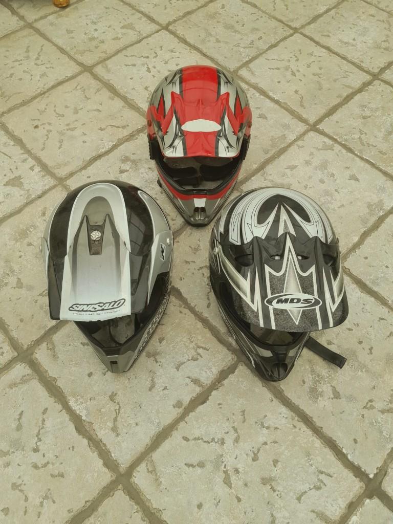 Cross Helmen 3 stuks, Motoren, Offroadhelm, Dames, L, Tweedehands