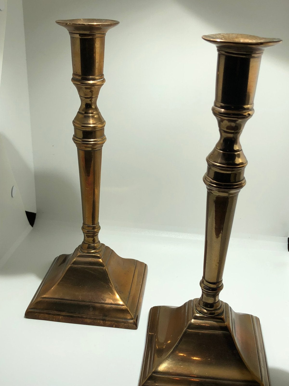 Paire de bougeoirs anciens, Antiek en Kunst, Ophalen of Verzenden